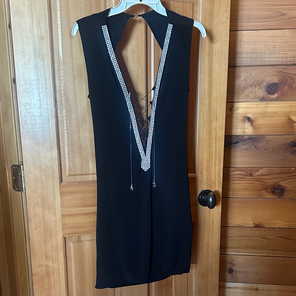 NEW Elegant Kardashian Stash Black Backless Dress MEDIUM